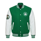 NBA Women's Boston Celtics White & Green Varsity Jacket