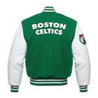 NBA Women's Boston Celtics White & Green Varsity Jacket (Back)