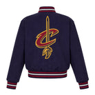 NBA Women's Cleveland Cavaliers Navy Blue Varsity Jacket (Back)