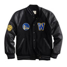 NBA Women's Golden State Warriors Black Varsity Jacket