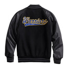 NBA Women's Golden State Warriors Black Varsity Jacket (Back)