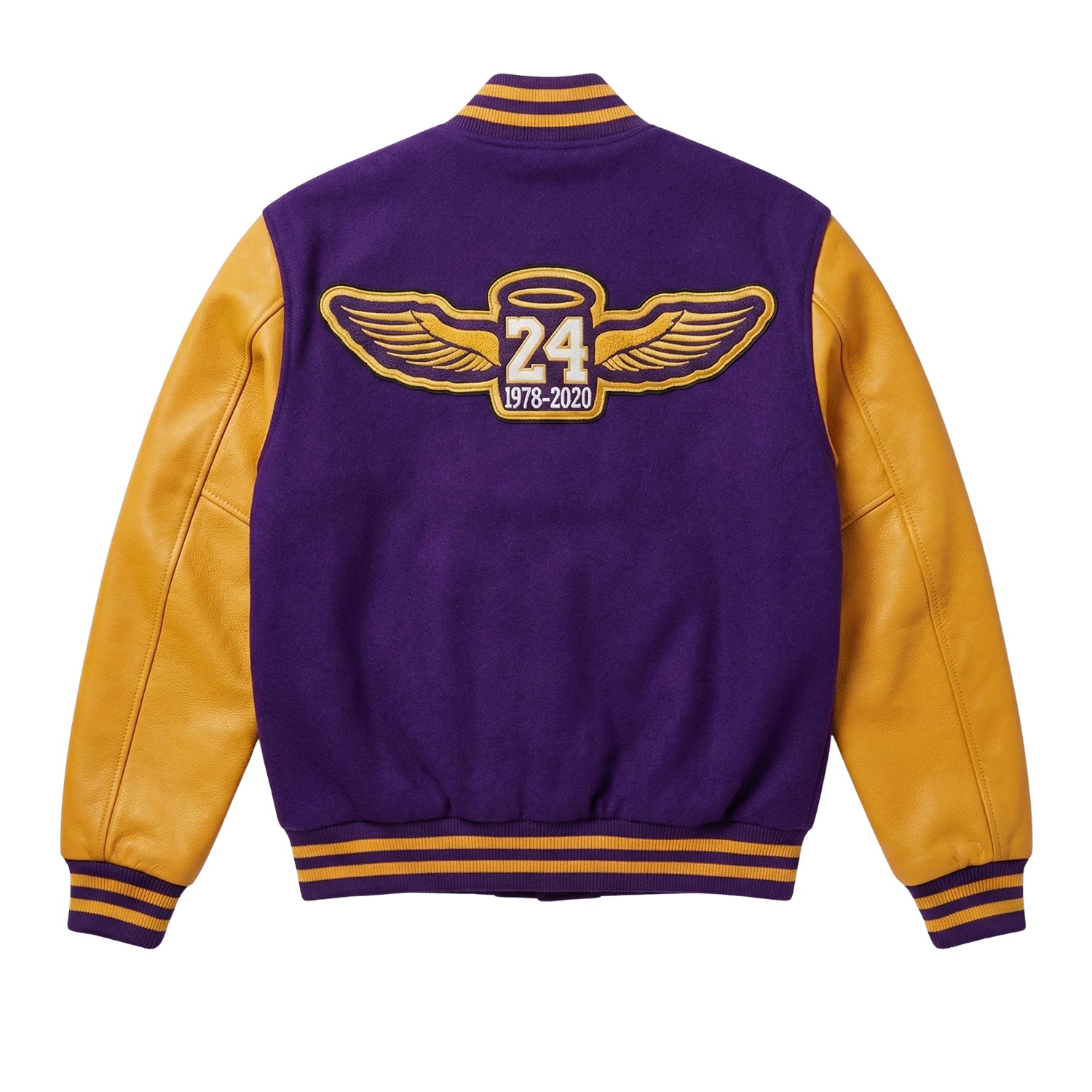 NBA Women's Los Angeles Lakers Vibrant team colors Varsity Jacket (Back)