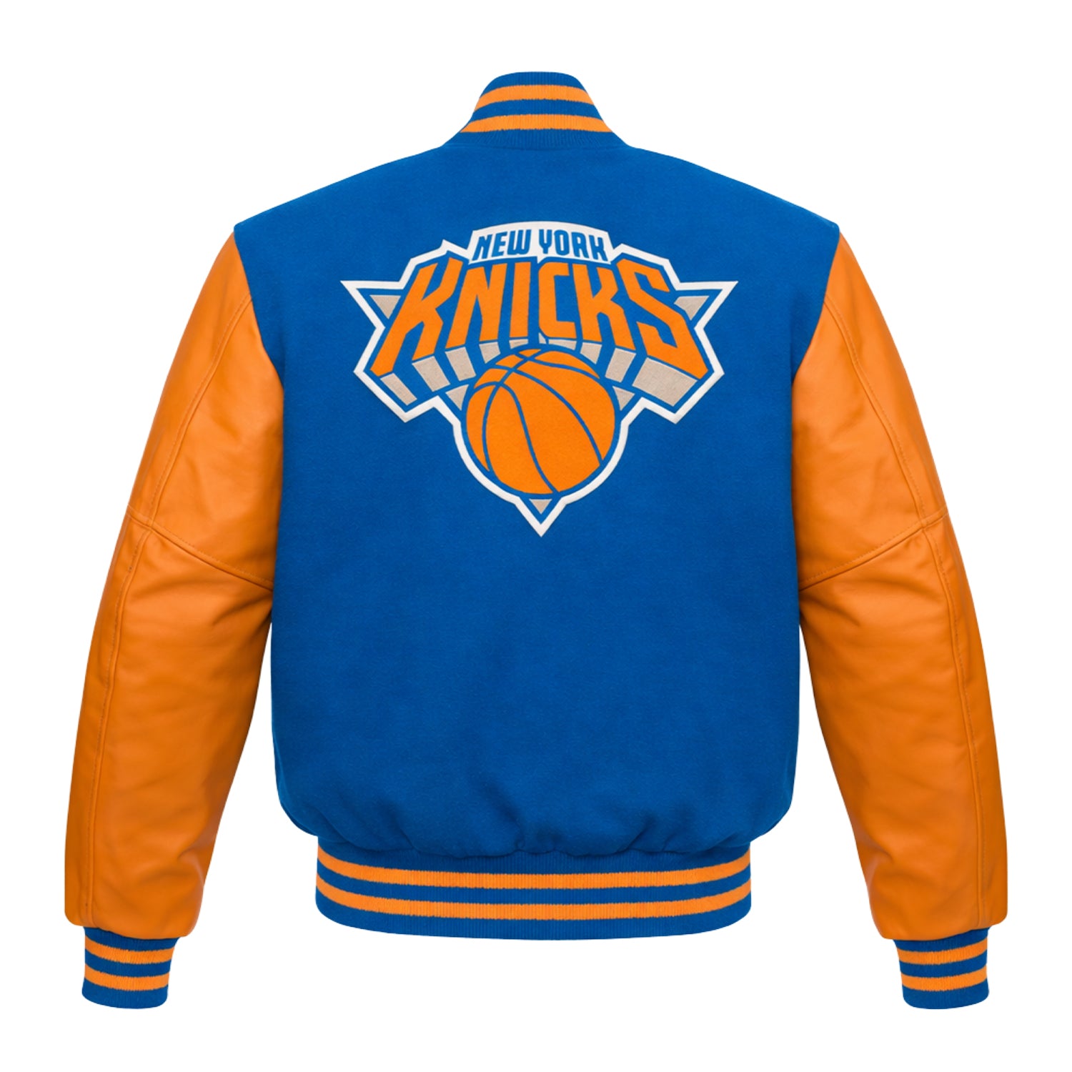 NBA Women's New York Knicks Varsity Jacket (Back)