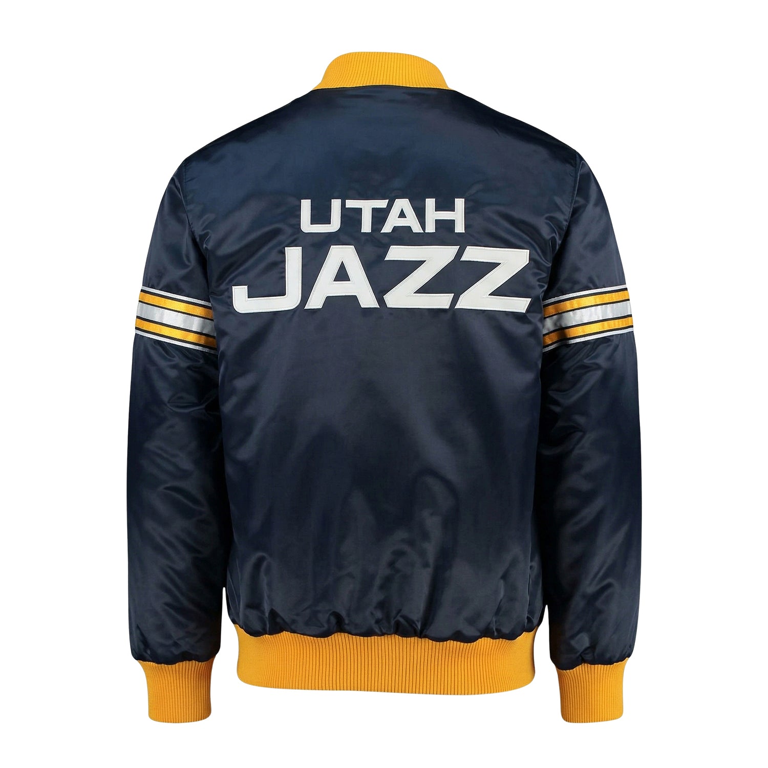NBA Women's Utah Jazz Navy Blue Varsity Jacket (Back)