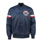 NBA Women's Washington Wizards Navy Blue Satin Varsity Jacket