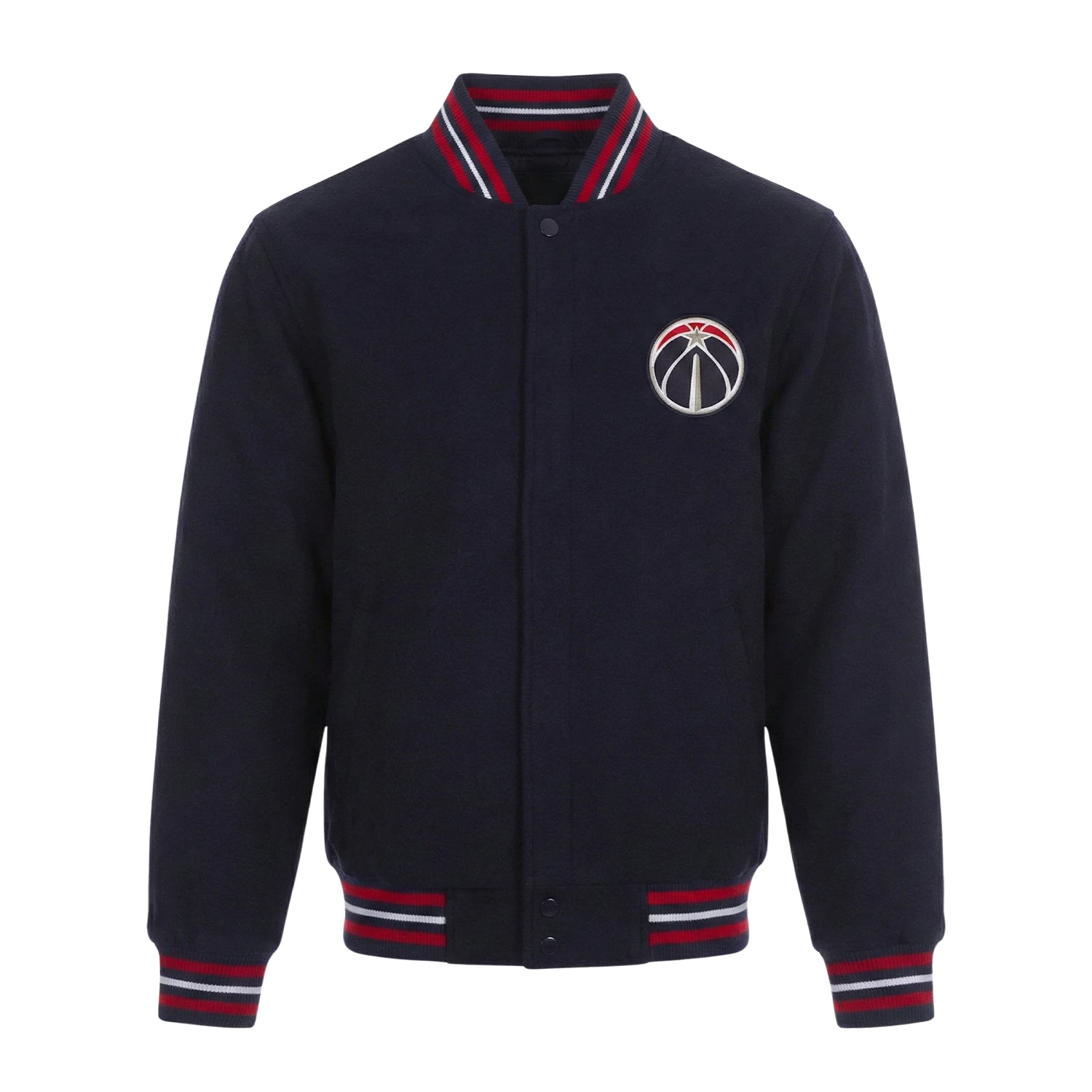 NBA Women's Washington Wizards Navy Blue Varsity Jacket