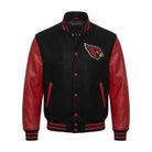 NFL Men's Arizona Cardinals Black Red Varsity Jacket