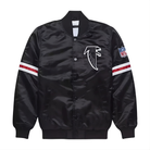 NFL Men's Atlanta Falcons Black Satin Varsity Jacket