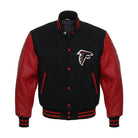 NFL Men's Atlanta Falcons Black & Red Varsity Jacket
