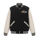 NFL Men's Baltimore Ravens Black White Varsity Jacket 