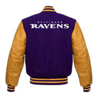 NFL Men's Baltimore Ravens Purple & Bronze Varsity Jacket (Back)