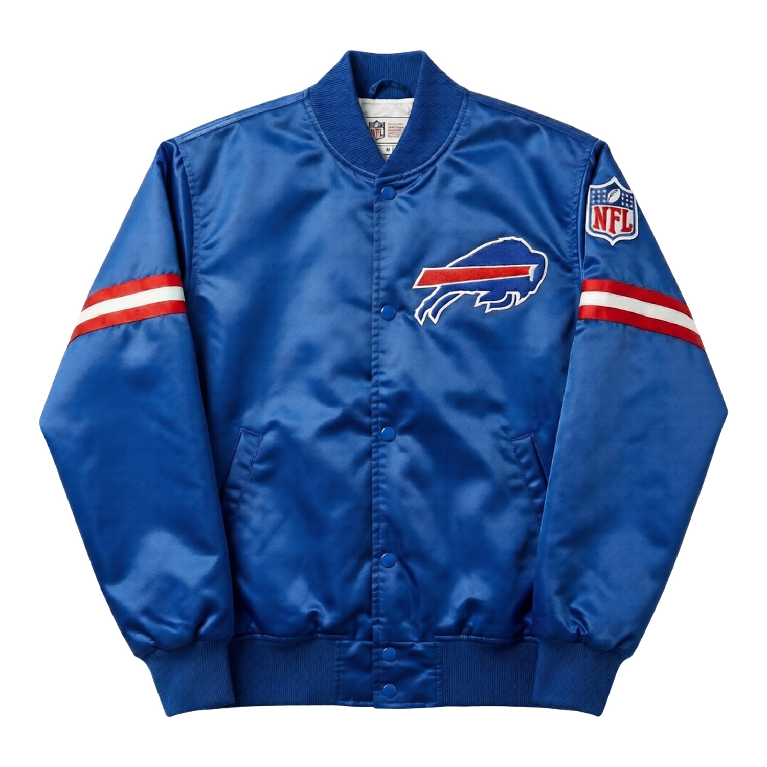 NFL Men's Buffalo Bills Blue & Red Varsity Jacket