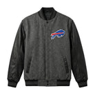 NFL Men's Buffalo Bills Charcoal Black Varsity Jacket