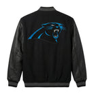 NFL Men's Carolina Panthers Black Varsity Jacket (Back)