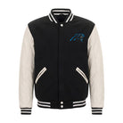 NFL Men's Carolina Panthers Black White Varsity Jacket