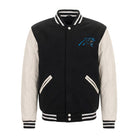 NFL Men's Carolina Panthers Black & White Varsity Jacket