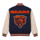 NFL Men's Chicago Bears Navy & Orange Varsity Jacket (Back)