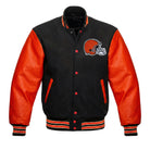 NFL Men's Cleveland Browns Black & Orange Varsity Jacket