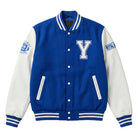 NFL Men's Cougars Blue and White Varsity Jacket 