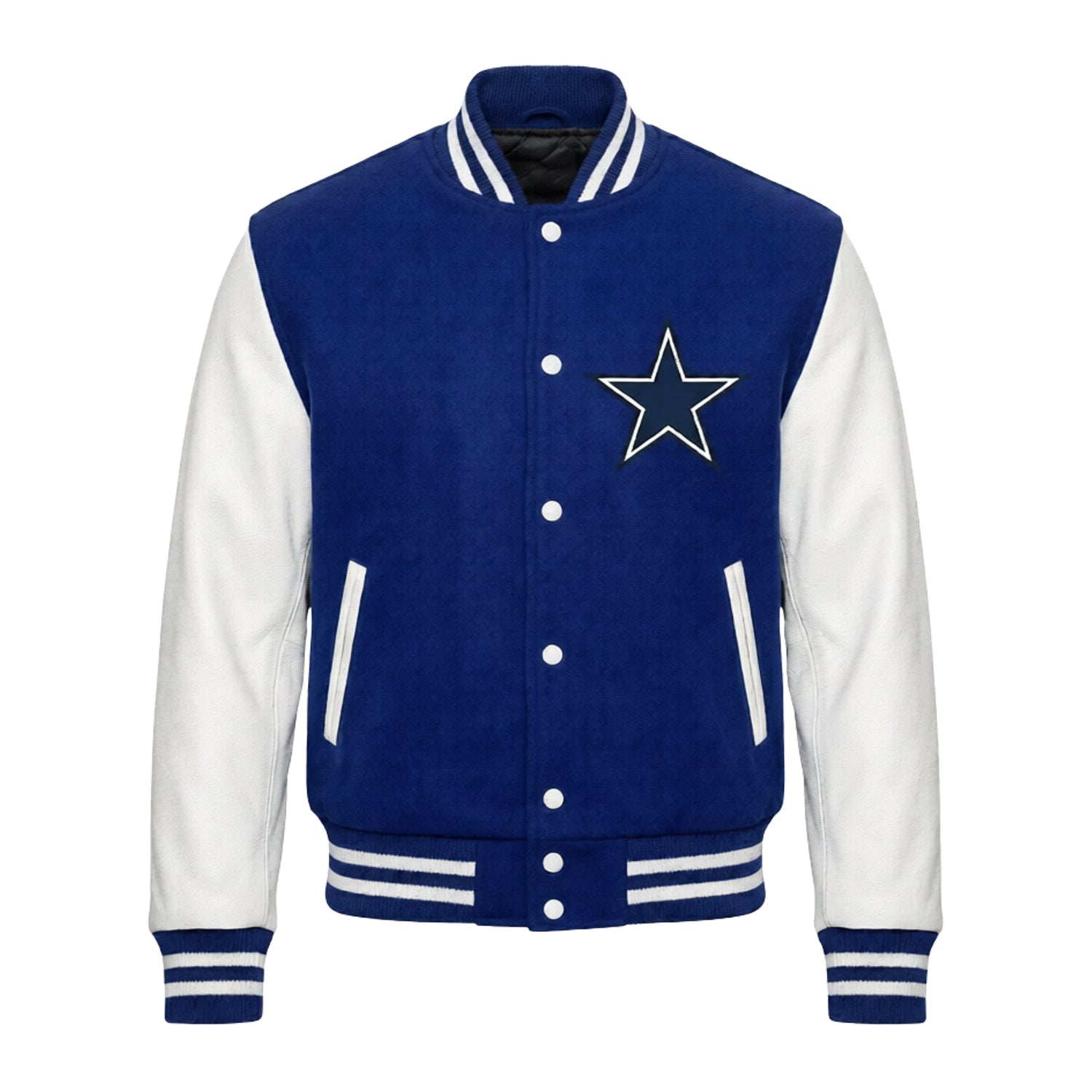 NFL Men's Dallas Cowboys Blue & White Varsity Jacket
