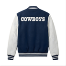 NFL Men's Dallas Cowboys Blue and White Varsity Jacket (Back)