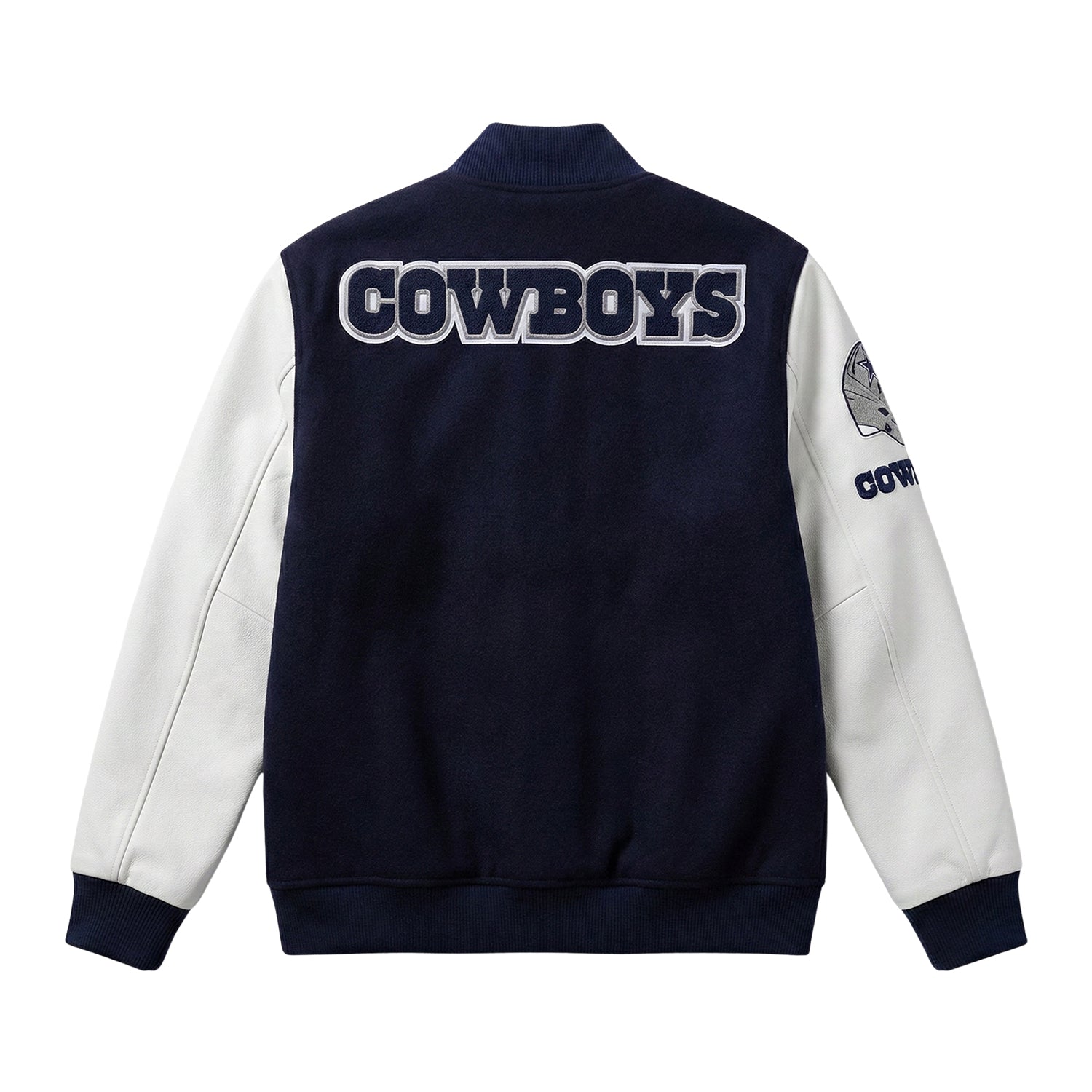 NFL Men's Dallas Cowboys Navy & White Varsity Jacket (Back)