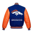 NFL Men's Denver Broncos Blue & Orange Varsity Jacket (Back)