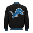 NFL Men's Detroit Lions Black Varsity Jacket (Back)