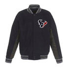 NFL Men's Houston Texans Charcoal Navy Varsity Jacket 