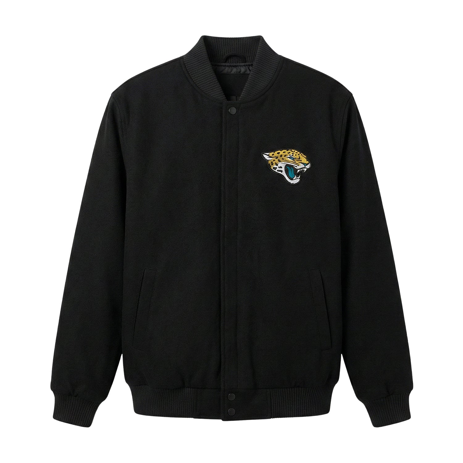 NFL Men's Jacksonville Jaguars Black Wool Varsity Jacket 