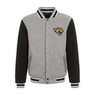 NFL Men's Jacksonville Jaguars Gray & Black Varsity Jacket 