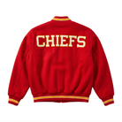 NFL Men's Kansas City Chiefs 1969 Red Wool Varsity Jacket (Back)