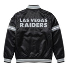 NFL Men's Las Vegas Raiders Black Satin Varsity Jacket (Back)