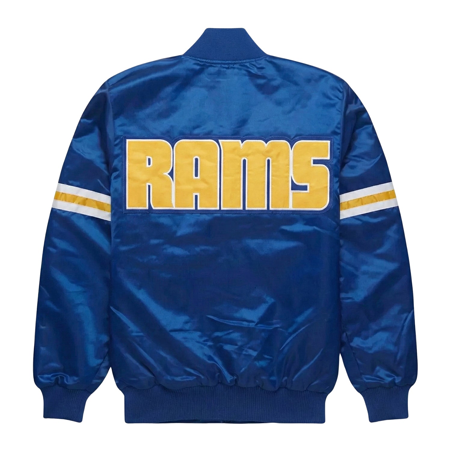 NFL Men's Los Angeles Rams Blue & Yellow Varsity Jacket (Back)