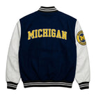 NFL Men's Michigan Wolverines Navy White Varsity Jacket (Back)