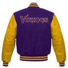 NFL Men's Minnesota Vikings Purple & Yellow Varsity Jacket (Back)