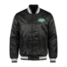 NFL Men's New York Jets Black Satin Varsity Jacket