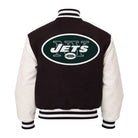 NFL Men's New York Jets Black Varsity Jacket (Back)