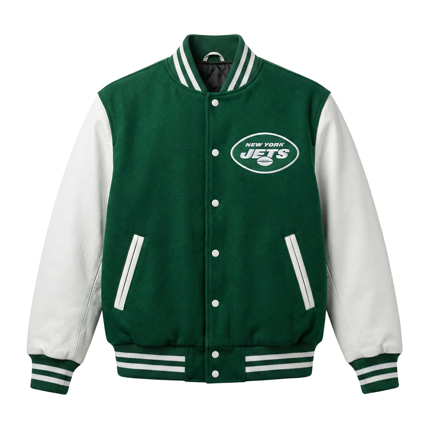 NFL Men's New York Jets Green & White Varsity Jacket