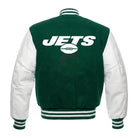 NFL Men's New York Jets Green & White Varsity Jacket (Back)