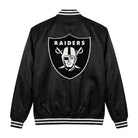 NFL Men's Oakland Raiders Black Satin Varsity Jacket (Back)