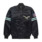 NFL Men's Philadelphia Eagles Black Satin Varsity Jacket