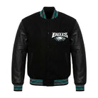NFL Men's Philadelphia Eagles Black Wool Varsity Jacket