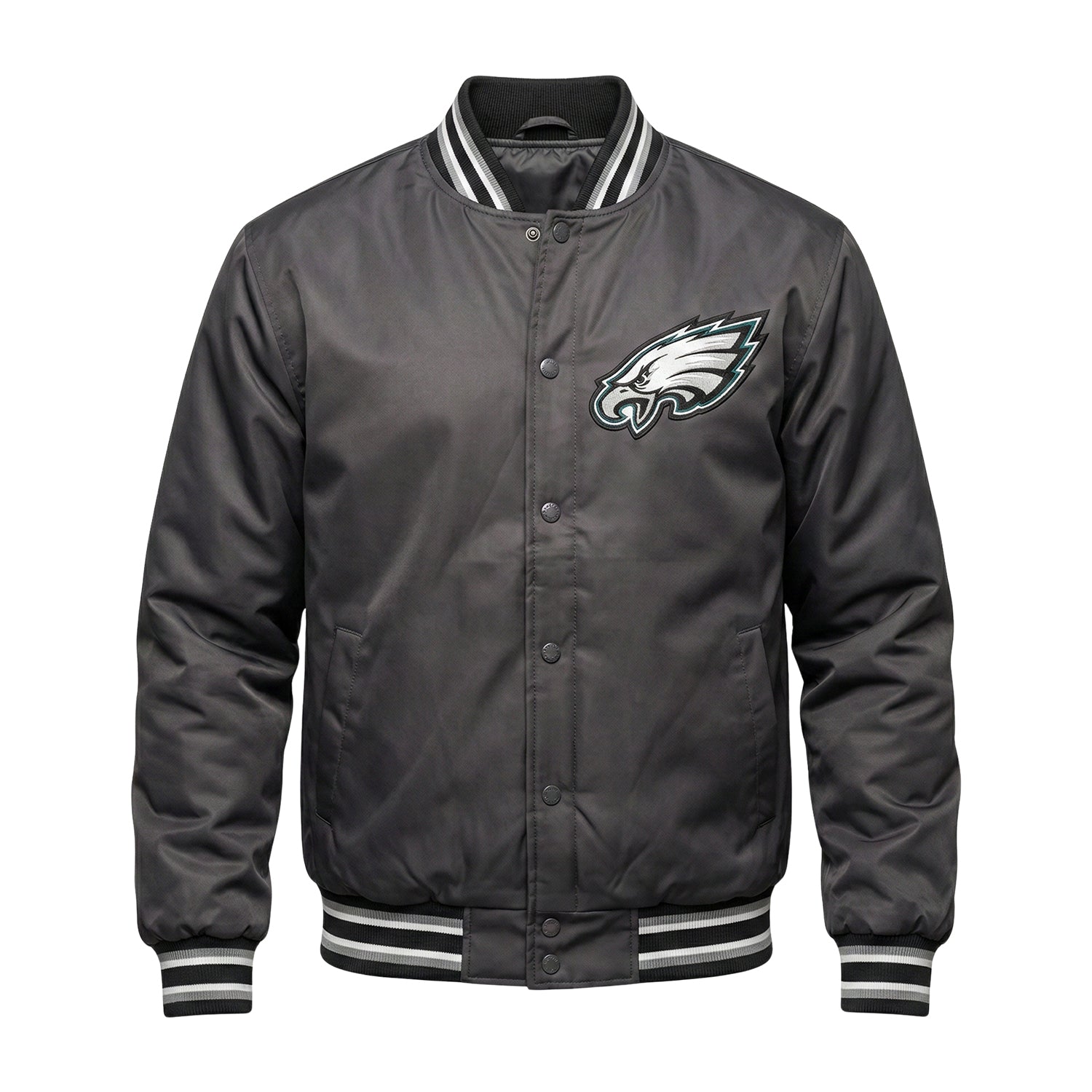 NFL Men's Philadelphia Eagles Poly Twill Varsity Jacket 