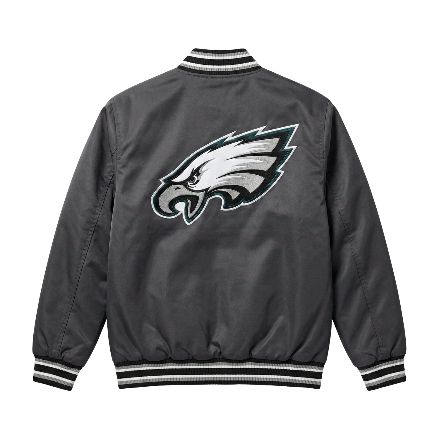NFL Men's Philadelphia Eagles Poly Twill Varsity Jacket (Back)