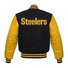 NFL Men's Pittsburgh Steelers Black Yellow Varsity Jacket (Back)