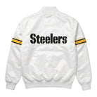 NFL Men's Pittsburgh Steelers White Varsity Jacket (Back)