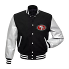 NFL Men's San Francisco 49ers Black & White Varsity Jacket
