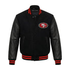 NFL Men's San Francisco 49ers Red & Black Varsity Jacket