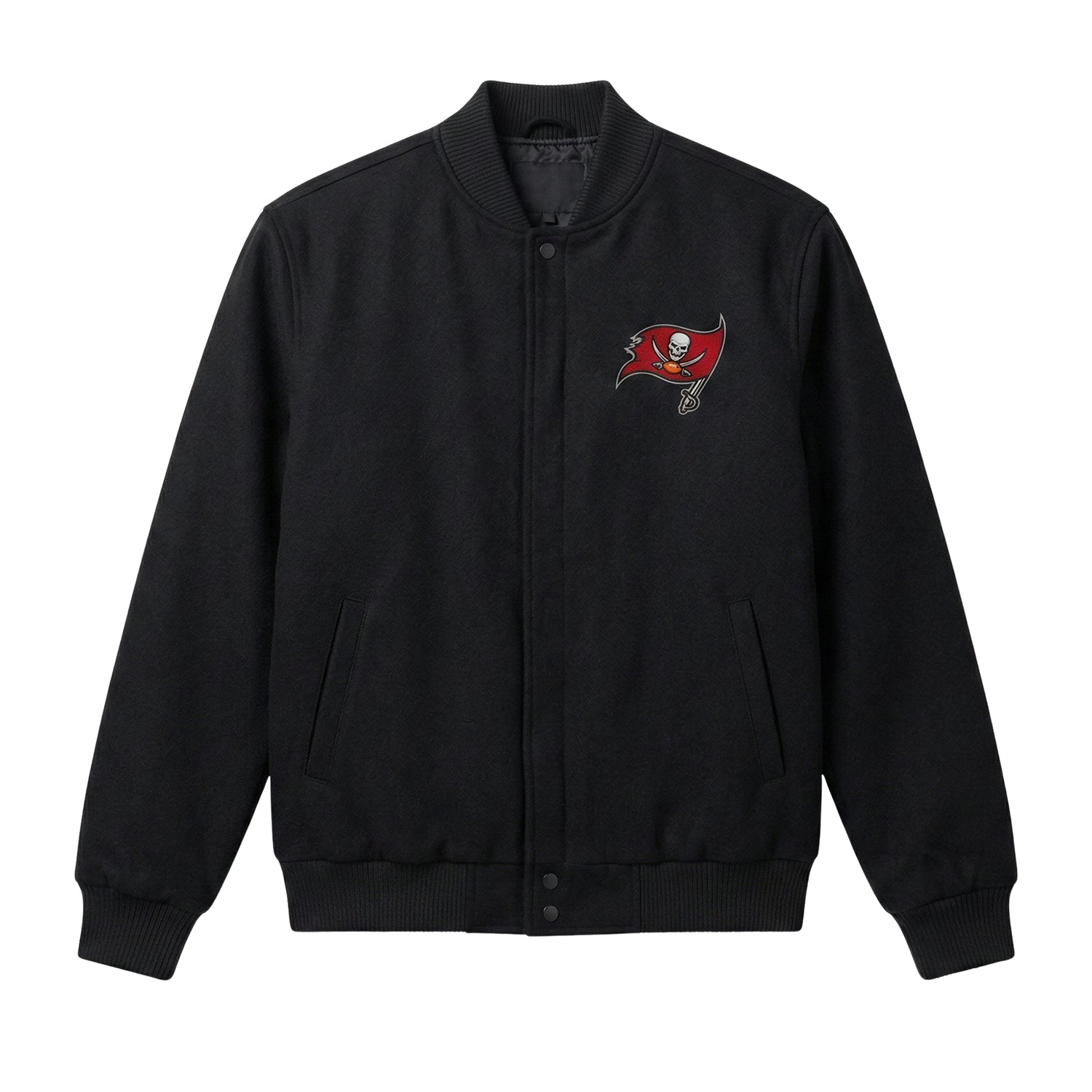 NFL Men's Tampa Bay Buccaneers Black Varsity Jacket